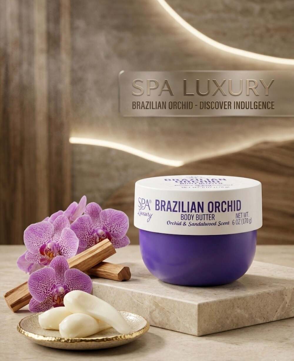 Spa Luxury Brazilian Orchid Body Butter - Orchid & Sandalwood Scent (6 oz)